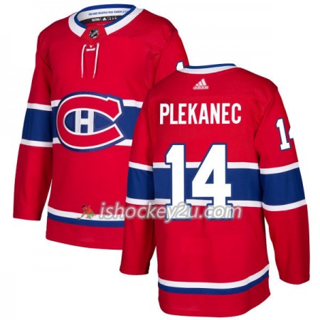 Mænd NHL Montreal Canadiens Trøje Tomas Plekanec 14 Adidas 2017-2018 Rød Authentic